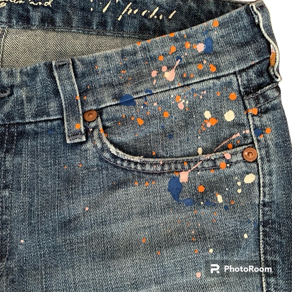 7 For All Mankind, Paint Splatter, Bootcut Jeans, Size 29 - Picture 5 of 12